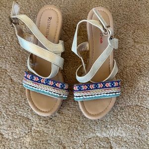 Size 4 girls wedge sandals